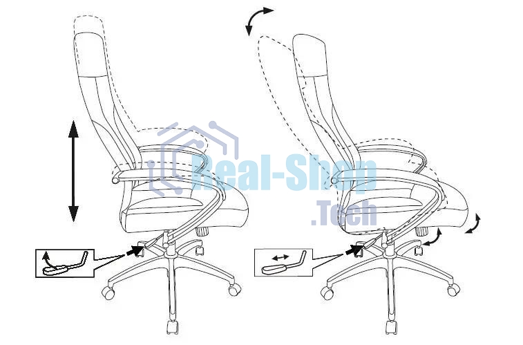 Кресло руководителя Бюрократ CH-608 Fabric черный Light-20 крестовина пластик
