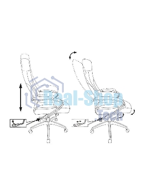 Кресло Бюрократ CH-608 Fabric Light-20 черный, ткань