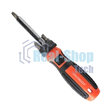 Отвертка-битодержатель Patriot SPS-8 с набором бит SL5мм,SL6мм,PH1,PH2,PH3,T15,T20, CR-V, двухкомпонентная рукоятка