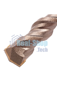 Бур по бетону Denzel двойная спираль, Cobalt W-tip, 20x310 мм, SDS PLUS