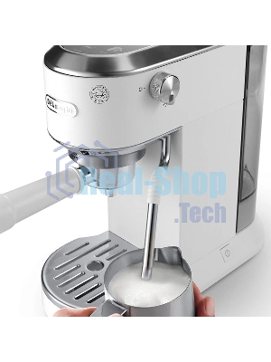 Кофеварка рожковая DeLonghi EC890.WI белый, молотый, 1,1 л, 1450 Вт, 15 бар