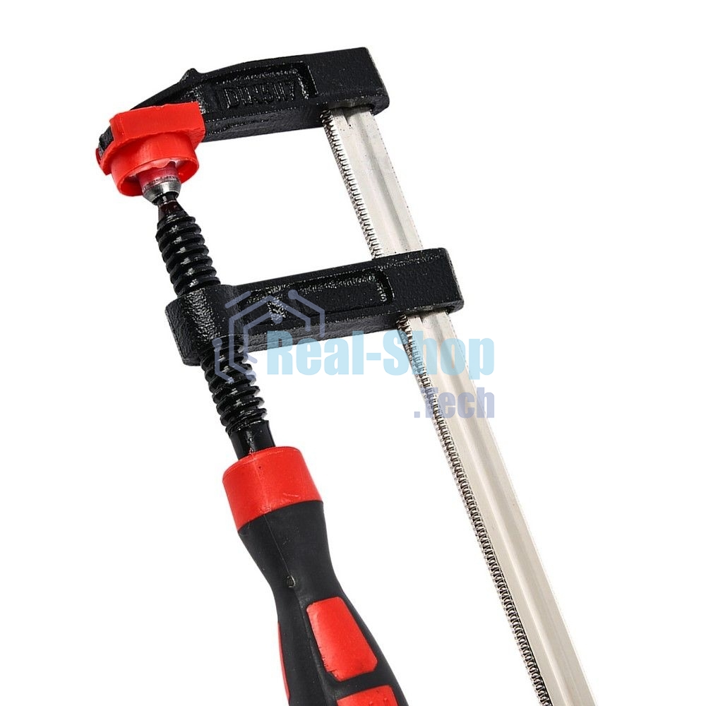 Струбцина F-образная усиленная Deli DL110515Z 150x50 мм, макс. усилие зажима 2000N, резьба 12мм