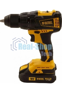 Дрель-шуруповерт аккумуляторная Denzel BLDL-IB-18-02, 18В, 2 АКБ, Кейс