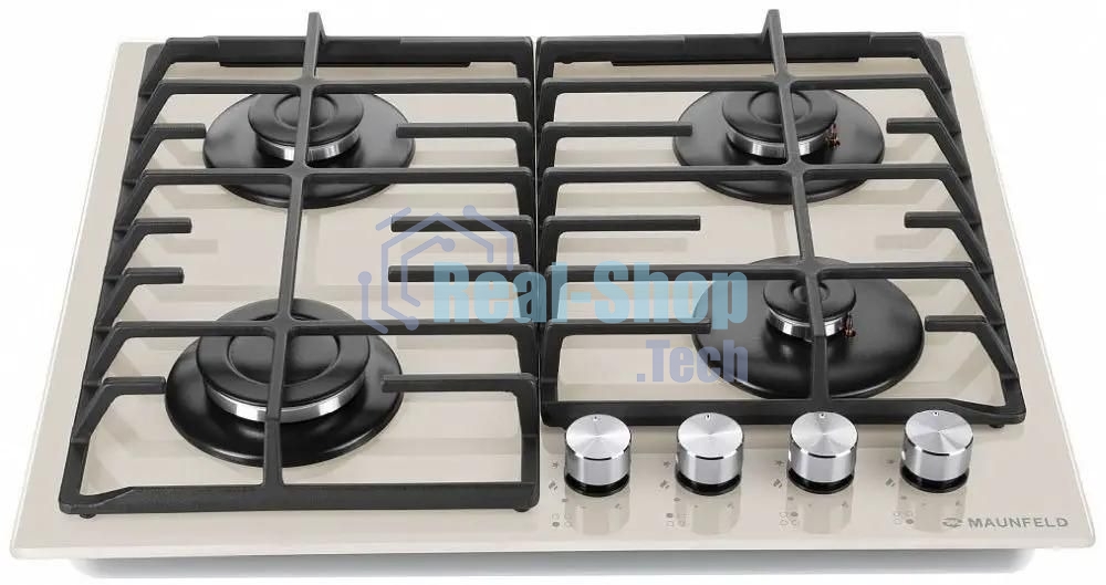Газовая варочная панель Maunfeld EGHG.64.6CBG/G, 4 конфорки, закаленное стекло, бежевый