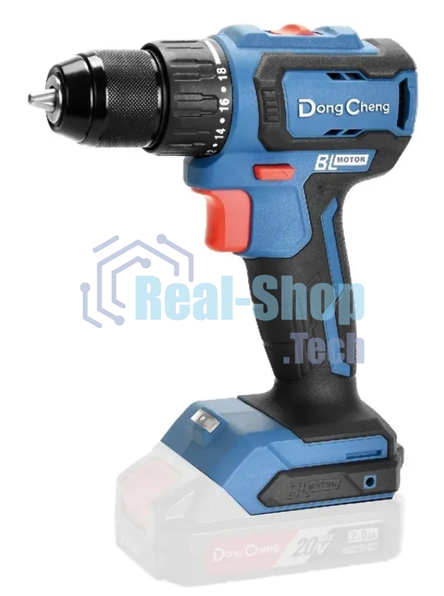 Дрель-шуруповерт DongCheng DCJZ2040, 20 В, 0 Ач, 45 Нм, бесщеточный