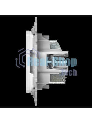 Розетка TV экранированная проходная тип M РТВм-1-1-2-ФлБ белый FLITE