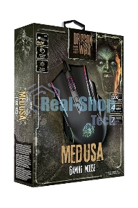 Мышь проводная Qumo Medusa M81 черный, 3200 dpi, USB, кнопки - 7