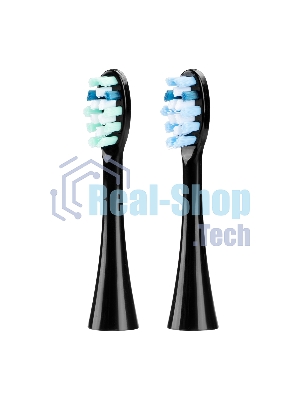 Сменные насадки к зубной электрической щетке Galaxy Line GL4992, черный, мягкая жесткость щетины, 2 сменных насадки-щетки, 2 защитных колпачка