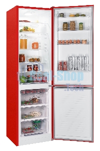 Холодильник Nordfrost NRB 164NF R красный двухкамерный 238/105 л морозилка снизу