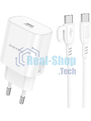 Сетевое зарядное устройство BOROFONE (6941991112270) BA82Aaa 1Type-C 3.0A QC3.0 PD 25W