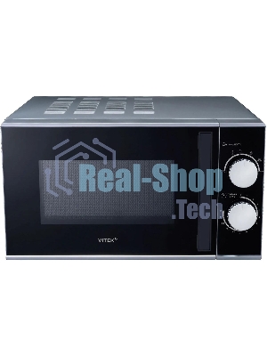 Микроволновая печь Vitek VT-MW0823 серебристый/черный, 23 л, 900 Вт, переключатели - поворотный механизм