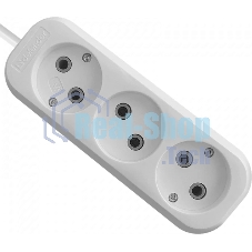 Удлинитель Defender (99277) B230 - 3 роз х 3 м, белый