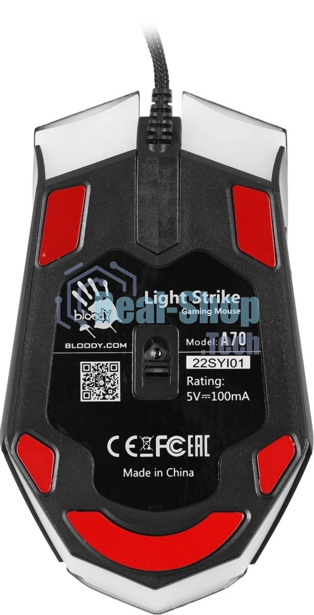 Мышь проводная A4Tech Bloody A70 черный, 6200 dpi, USB, кнопки - 8