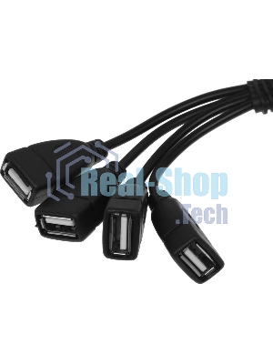 USB-концентратор Buro BU-HUB4-0.3-U2.0-Splitter, USB 2.0, USB 4 порта, USB