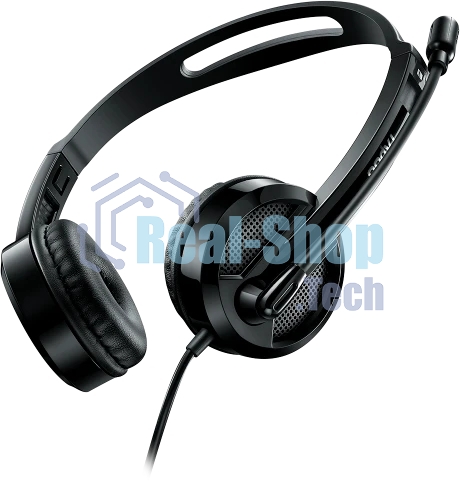 Гарнитура Rapoo H120 чёрный, проводная, USB