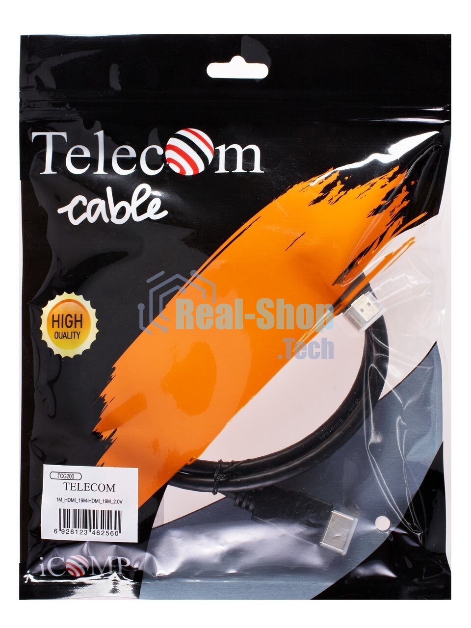 Кабель Telecom HDMI 19M/M ver 2.0,1m TCG200-1M