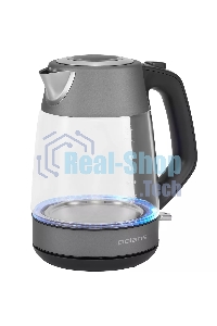 Чайник электрический Polaris PWK1760CGL графит, 1,7 л, 2150 Вт, стекло