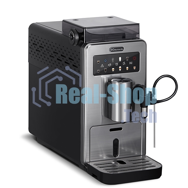 Кофемашина автоматическая BQ CM9003 серебристый/черный, исп. кофе - зерновой, 2 л, 1450 Вт, 15 бар