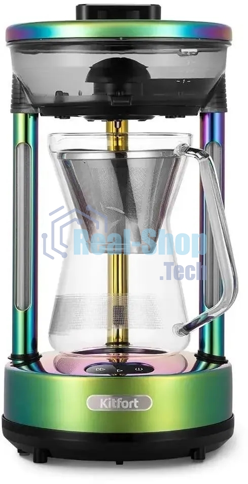 Кофеварка капельная Kitfort КТ-7488 зеленый, исп. кофе - молотый, 0.6 л, 600 Вт