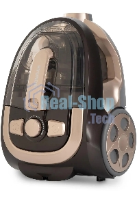 Пылесос Hyundai HYV-C3550 золотистый/темно-коричневый, 380/2220 Вт, уборка сухая, пылесборник контейнер 2,5 л