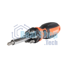 Отвертка-битодержатель Patriot SPS-8 с набором бит SL5мм,SL6мм,PH1,PH2,PH3,T15,T20, CR-V, двухкомпонентная рукоятка