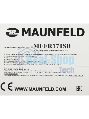 Морозильная камера Maunfeld MFFR170SB, черный, 206л, 4 ящика, 2 полки
