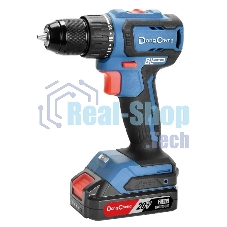 Дрель-шуруповерт DongCheng DCJZ2040, 20 В, 2 Ач, 45 Нм, бесщеточный