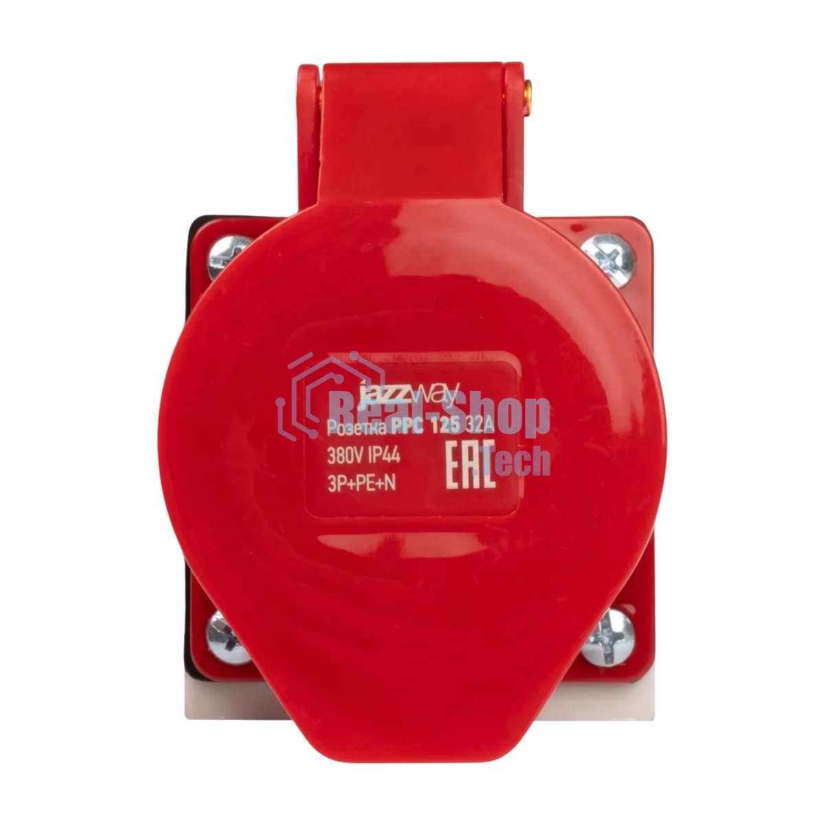 Розетка стационарная для наружной установки PPC 125 3Р+РЕ+N 32А 380В IP44 Jazzway