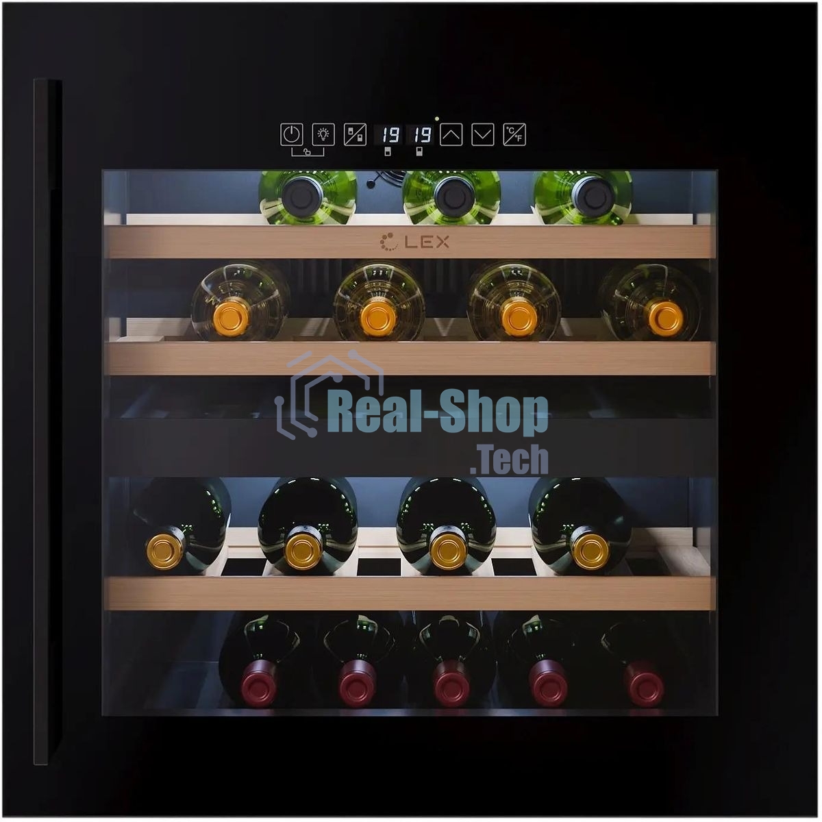 Винный шкаф LEX LWD6036BL dual zone S 1-нокамерн. черный стекло (CHAT500009)
