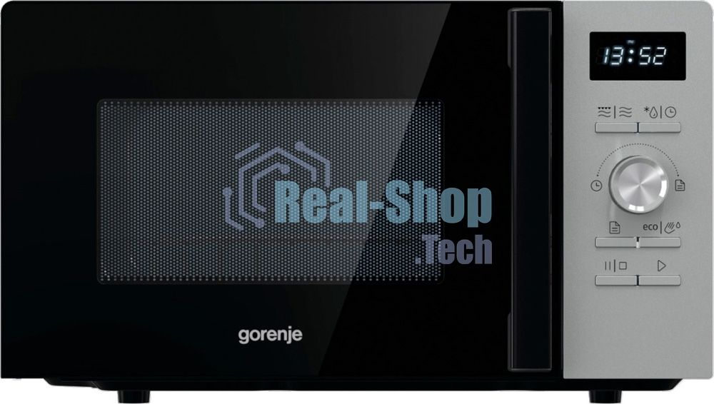 Микроволновая печь Gorenje MO20A4XH нержавеющая сталь/черный, 20 л, 800 Вт, переключатели - кнопки/поворотный механизм