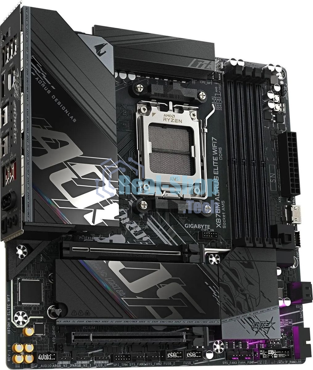 Материнская плата Gigabyte X870M AORUS ELITE WIFI7, AM5, AMD X870, 4xDDR5, 4xSATA, 4xM.2, 1xPCIe 5.0 x16, 1xPCIe 4.0 x4, 1xPCIe 3.0 x2, 1xHDMI, 2xUSB Type-C, 1x2.5Gb LAN, Wi-Fi 7, Bluetooth 5.4, 2xUSB-C USB4, 2xUSB-A 10Gbps, 4xUSB-A 5Gbps, 4xUSB-A 2.0, S/