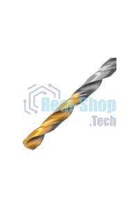 Сверло спиральное по металлу Denzel 4,5 x 80мм, Р6М5, Golden Tip