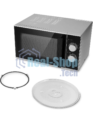 Микроволновая печь Vitek VT-MW0823 серебристый/черный, 23 л, 900 Вт, переключатели - поворотный механизм