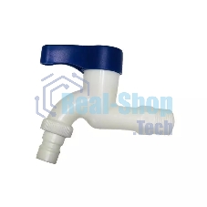 Кран водоразборный 1/2 , из высокопрочного пластика PL3KR-1/2 - БЕЛЫЙ