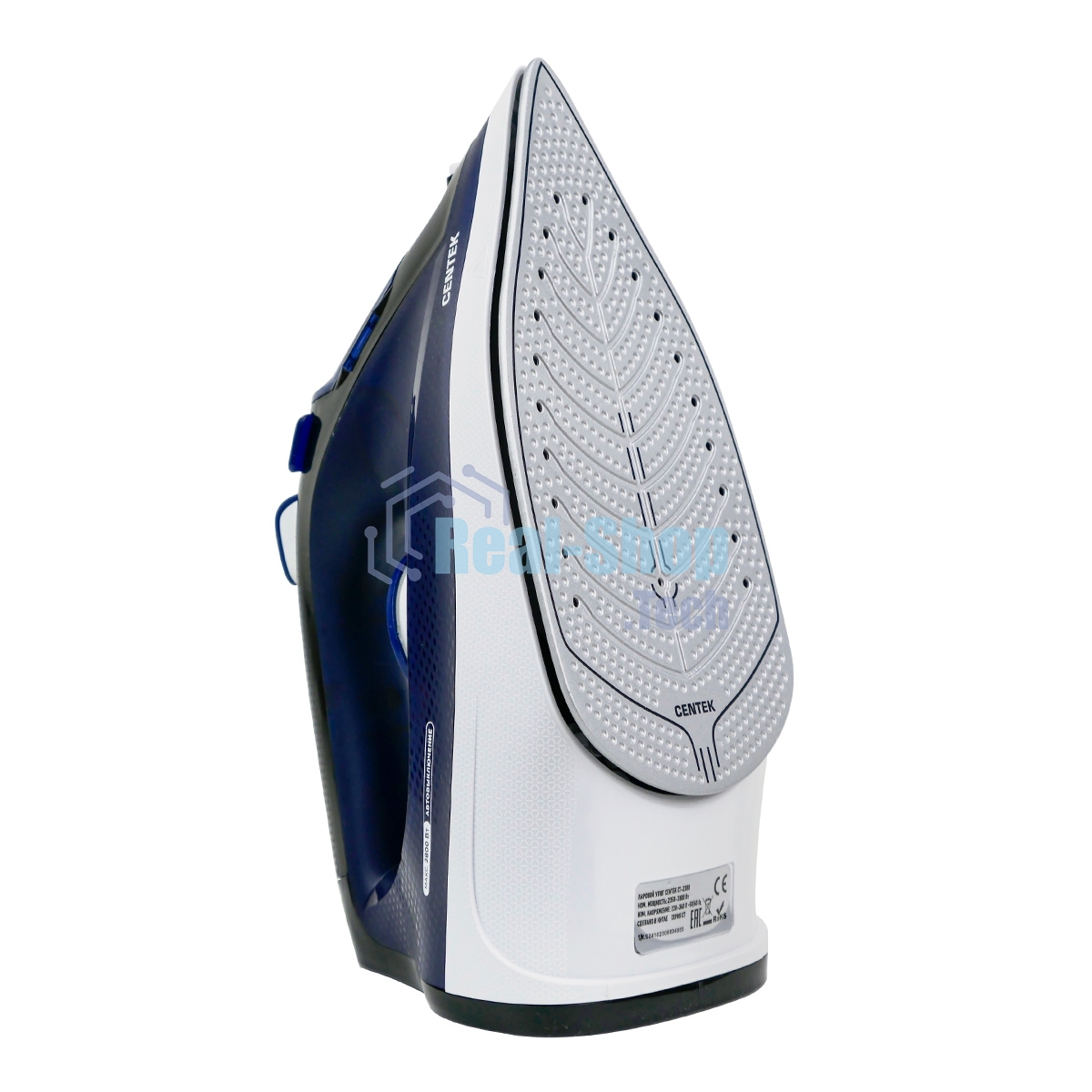 Утюг Centek CT-2308 синий, 2800 Вт, 60 г/мин, 190 г/мин, 300 мл
