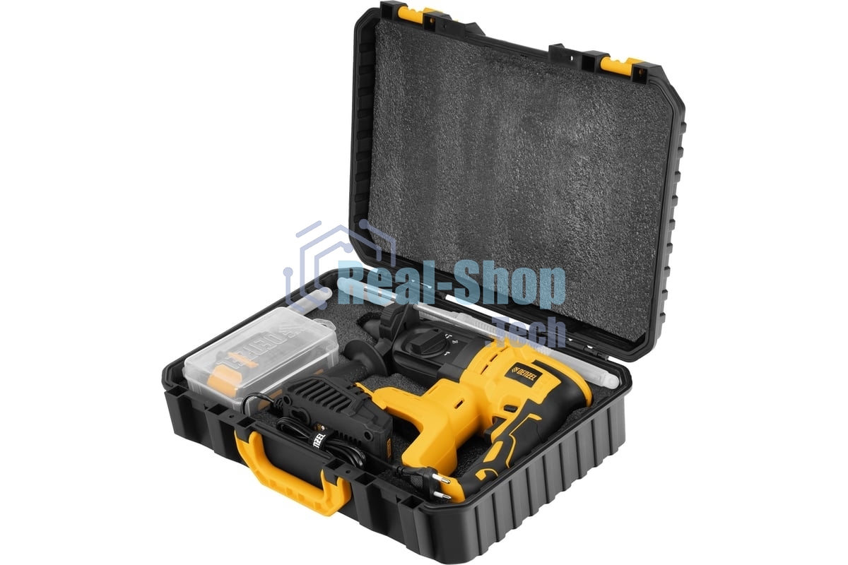 Перфоратор Denzel RHH-BL-20-28, SDS-plus, 20 В, 3 Дж, от аккумулятора
