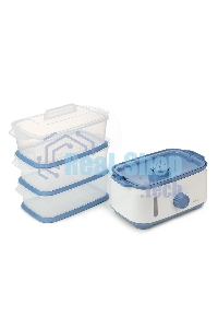 Пароварка электрическая Centek CT-1462 9л 1050Вт, таймер 60 мин, 3 контейнера, чаша для риса, резервуар 1,5л.