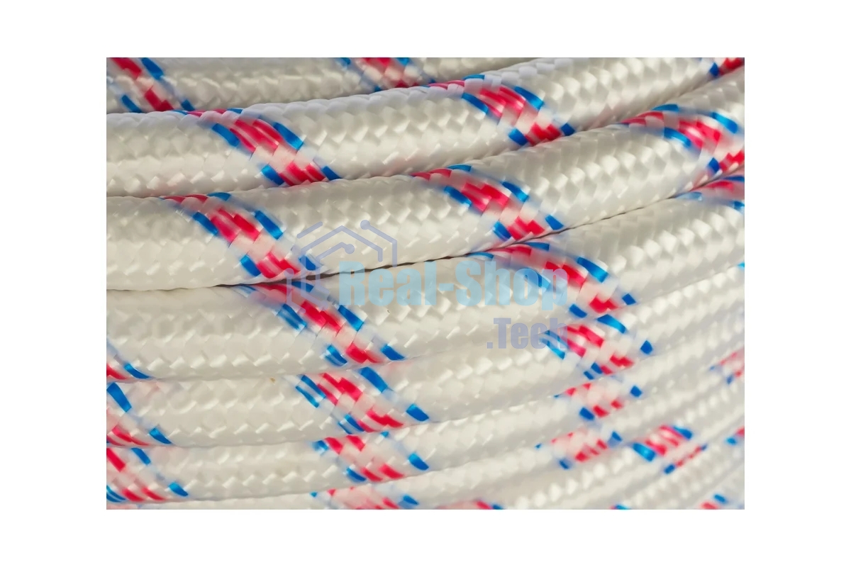 Фал плетеный Сибртех 24-прядный полипропиленовый с сердечником 12 мм, бухта 100 м, 1000 кгс,