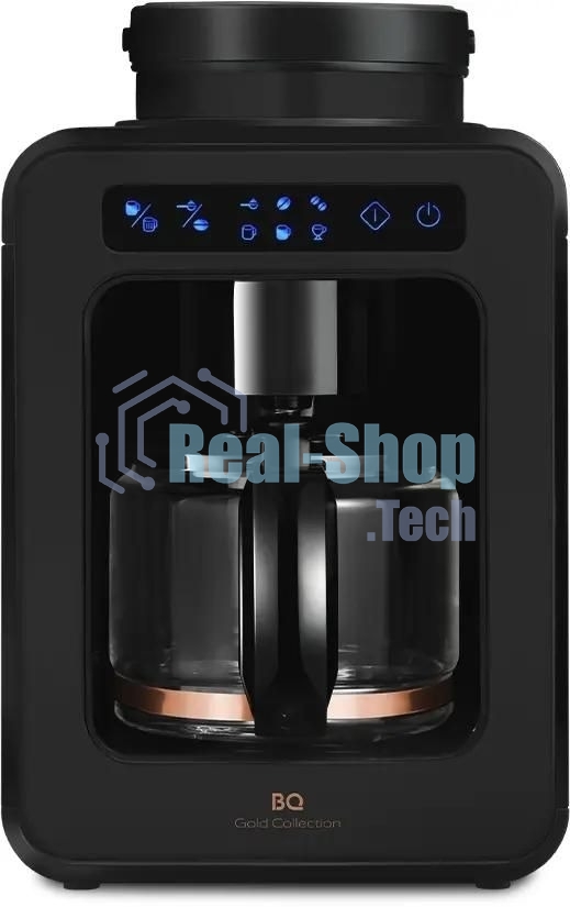 Кофеварка капельная BQ CM7000 Black-Rose Gold со встроенной кофемолкой, исп. кофе - молотый/зерновой, 0.6 л, 600 Вт.
