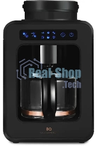 Кофеварка капельная BQ CM7000 Black-Rose Gold со встроенной кофемолкой, исп. кофе - молотый/зерновой, 0.6 л, 600 Вт.
