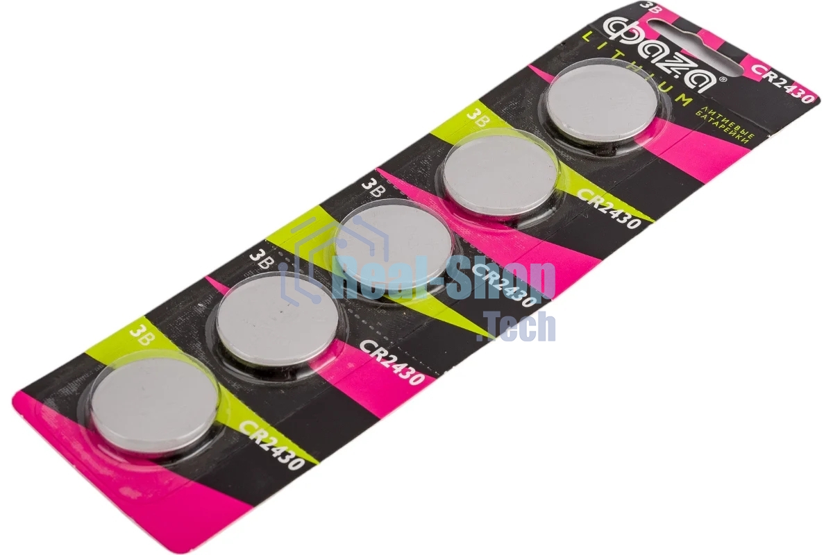 Элемент питания литиевый CR2430 3В BL-5 (блист.5шт) ФАZА 5027978