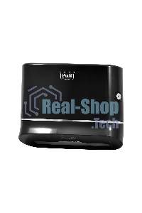 Диспенсер бумажных полотенец Puff 5135Bl, черный, с замком, ABS-пластик