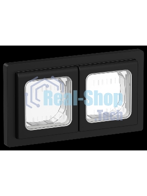 Рамка 2-местная IP55 Рпро-2-55-ФлЧ черный FLITE