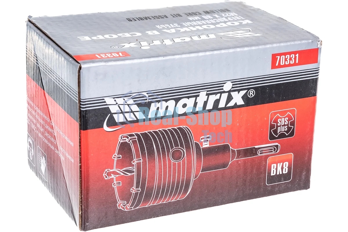 Коронка в сборе Matrix М22 x 80 мм, SDS PLUS