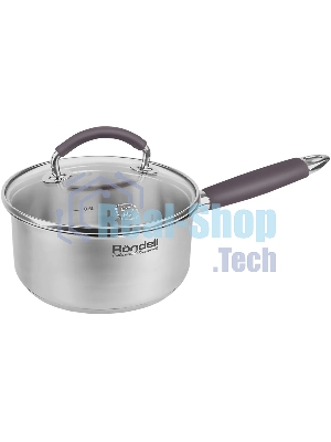 Ковш Rondell Akzent RDS-1386, 1.3 л, с крышкой, стальной