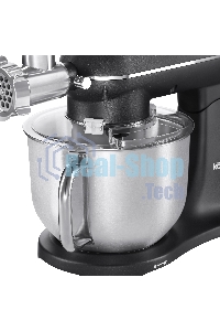 Кухонная машина KORTING KKM 0107 MB N, мощность 1500 Вт, 5 насадок, объем чаши 6.5 л, сенсорный дисплей/механическое управление, планетарное вращение, 11 скоростей, турборежим, импульсный режим, таймер, насадка для смешивания/крюк для теста/веничк/мясоруб