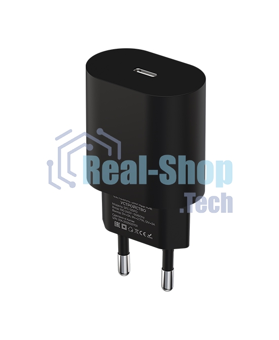 Сетевое зарядное устройство Maxvi SFC-120PD Type-C 3А 20W PD QC3.0 черный