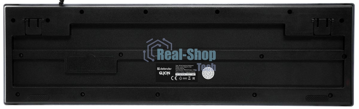Комплект клавиатура+мышь Defender Glion C-123 проводной, USB, 1600 DPI, чёрный