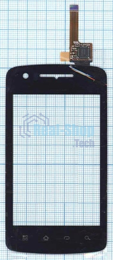 Сенсорное стекло (тачскрин) для Philips W820, черное