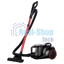 Пылесос Bosch BGS41POW1 черный/красный, 350/700 Вт, уборка сухая, пылесборник контейнер 2.4 л